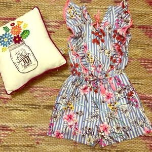 Girls Floral Romper